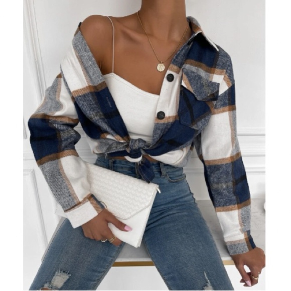 Plaid button down jacket - Picture 5 of 6